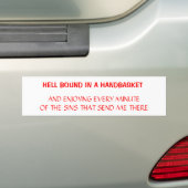 hel bumpersticker (Op auto)