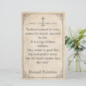 Helaas is het niet te zien - Funeral  Card (Staand voorkant)