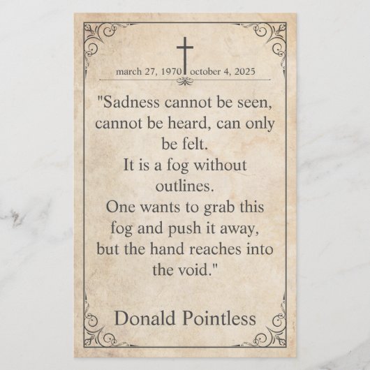 Helaas is het niet te zien - Funeral  Card (Voorkant)