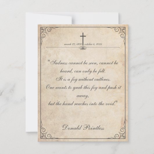 Helaas is het niet te zien - Funeral Card (Voorkant)