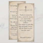 Helaas is het niet te zien - Funeral Card (Voorkant / Achterkant)