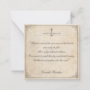 Helaas is het niet te zien - Funeral Card Notitiekaartje