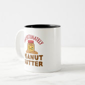 Helaas Nederlandse uitdrukking pindaknoter Butter Tweekleurige Koffiemok (Voorkant links)