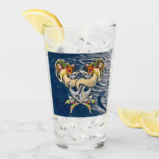 Helaas zeemeerminnen bij anker glas (Voorkant ijs)