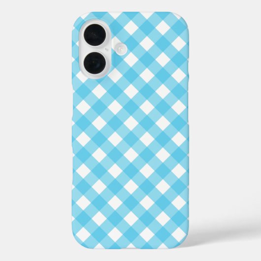 Helcerulean blue gingham Case-Mate iPhone case (Achterkant)