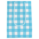 Helcerulean blue gingham medium cadeauzakje (Achterkant)