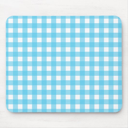 Helcerulean blue gingham muismat (Voorkant)