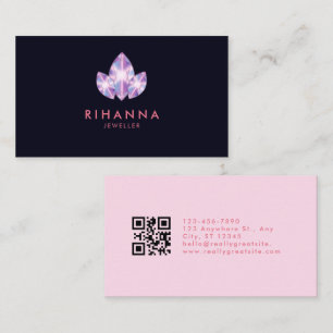 Held Dimond Juwelier Roze Marine Minimal QR-code  Visitekaartje