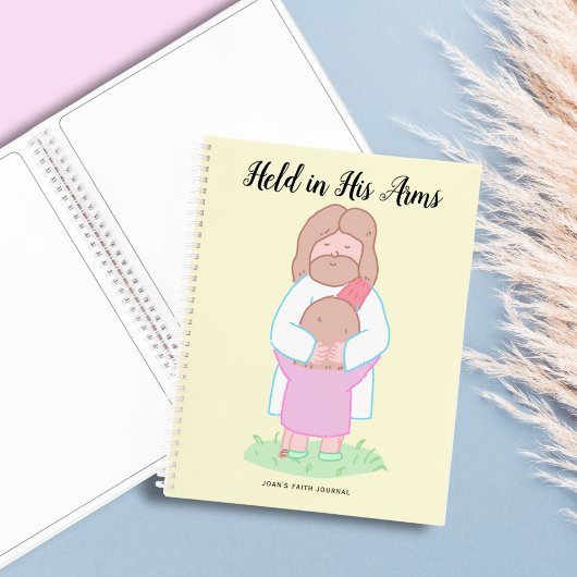 Held in His Arms Scripture personalized Notitieboek