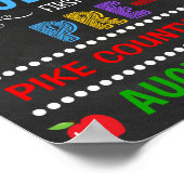 Held schoolbord eerste dag Pre-K bord Poster (Hoek)