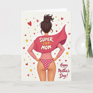 Held Step Moeder Dag Ontwerpkaart Kaart