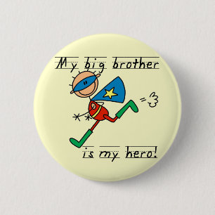 Held T-shirts en cadeaus voor grote broer Ronde Button 5,7 Cm
