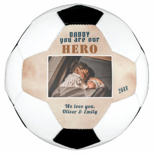 Helden-daddy waterverf vader familie foto voetbal