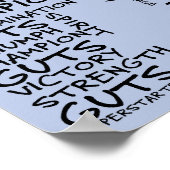 Helden in de strijd tegen kanker (zwarte tekst) poster (Hoek)