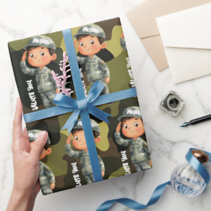 Helden Saluut Militaire Inpakpapier