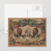 helden van de gekleurde ras 1881 Frederick Douglas Briefkaart (Voorkant / Achterkant)