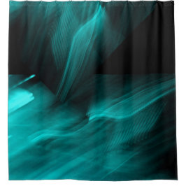 Helder Abstract Blauwgroen Douchegordijn