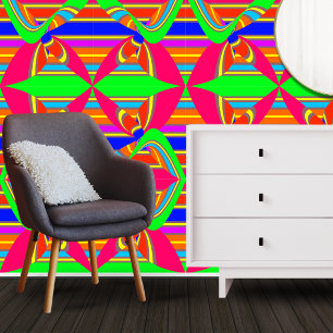 Helder Abstract Kleurrijk Werveling Behang