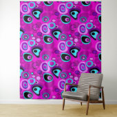 Helder, abstract, magenta wandkleed (In situ)