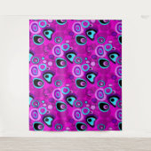 Helder, abstract, magenta wandkleed (Voorkant)