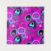 Helder, abstract, magenta wandkleed (Voorkant (horizontaal))