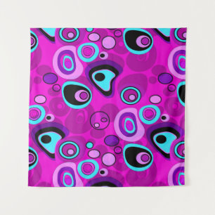 Helder, abstract, magenta wandkleed