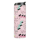 Helder abstract retro, naadloos patroon. thermosbeker (Gedraaid links)