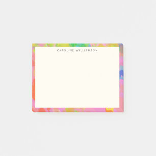 Helder abstract verf rand gepersonaliseerde naam post-it® notes