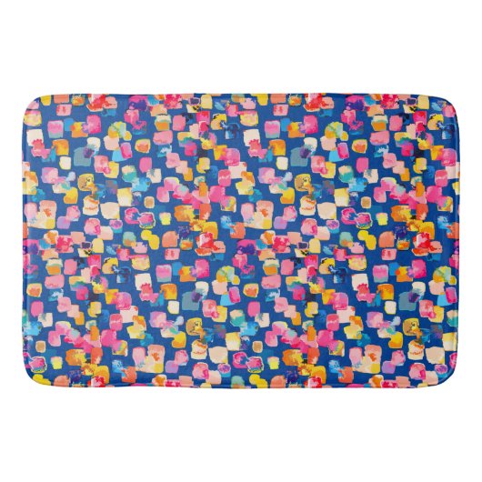 Helder Abstract vierkant vierkant patroon Badmat (Voorkant)