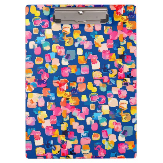 Helder Abstract vierkant vierkant patroon Klembord (Voorkant)