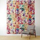 Helder abstracte kunst wandkleed (In situ)