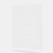 Helder Acrylaat Stoelen Chart Witte Tekst Trouwen Acryl Bord (Hoek)