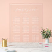 Helder Acrylaat Stoelen Chart Witte Tekst Trouwen Acryl Bord (Huwelijk)
