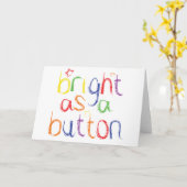 Helder als een Button - Gefeliciteerd Kaart (Gele Bloem)