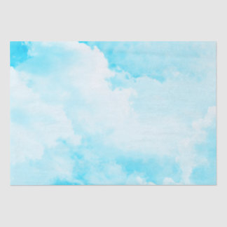Helder Bewolkte Lucht - Blauw Tissuepapier