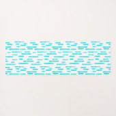 Helder blauw/turquoise inky afgeronde lijnen patro yogamat (Achterkant (horizontaal))