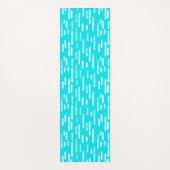 Helder blauw/turquoise inky afgeronde lijnen patro yogamat (Voorkant)