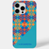 Helder Blauwgroen Blauw Sinaasappel Rood Mideeuw K Case-Mate iPhone Case (Achterkant)