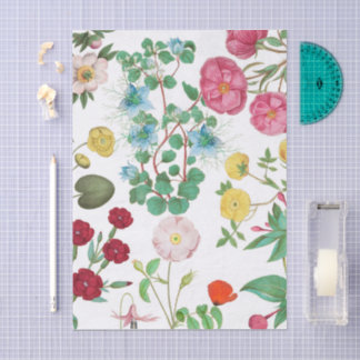 Helder bloemendecoupe papier met vintage uitstrali