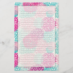Helder Bloemenpatroon 2 Briefpapier