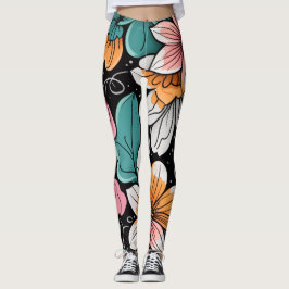 Helder Bloemmotief Leggings