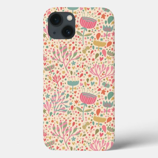 Helder bloempatroon Case-Mate iPhone case (Achterkant)