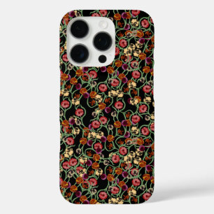 Helder Bloempatroon met groen gebladerte iPhone 16 Pro Hoesje