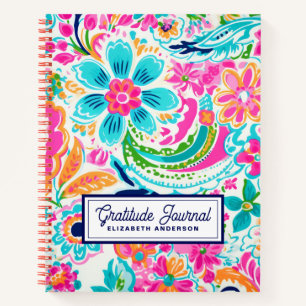 Helder Bloemrijk Aquarel Gratitude Dagboek Notitieboek