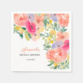 Helder boho-tuin bloem bruidsdouche servet (Voorkant)