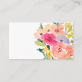 Helder boho-tuin bloem bruidsregistratie informatiekaartje (Achterkant)