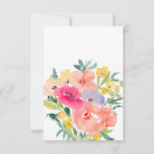 Helder boho-tuin bloem bruiloft bedankkaart (Achterkant)