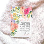 Helder boho tuinkrans bruiloft bedankkaart