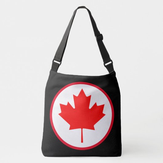 Helder Canadese maaple Leaf Canada Day Red White Crossbody Tas (Voorkant)