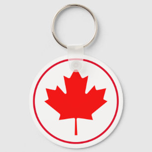 Helder Canadese maaple Leaf Canada Day Red White Sleutelhanger